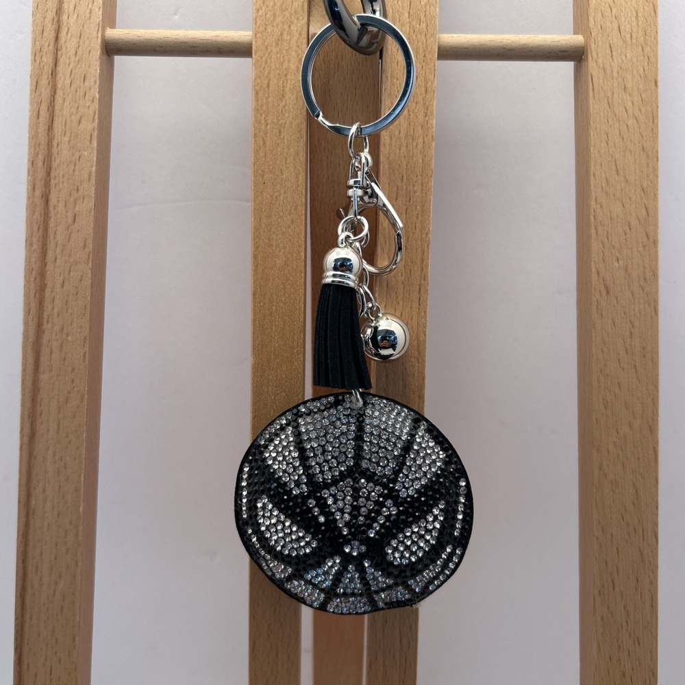 Spiderman Face Bling Bag Charm / Keychain W/ Tassel